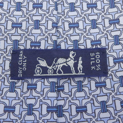 Hermes 5560 MA Clavat 100% Silk Chaine D'ancre All Over Tie Blue With Box Made