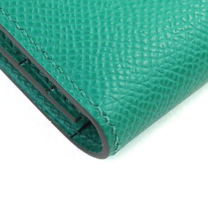 Hermes Bearn Souffle Vaux Epson Vert Jade Silver Hardware H Logo Long Wallet