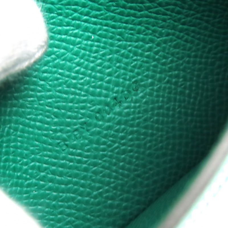 Hermes Bearn Souffle Vaux Epson Vert Jade Silver Hardware H Logo Long Wallet