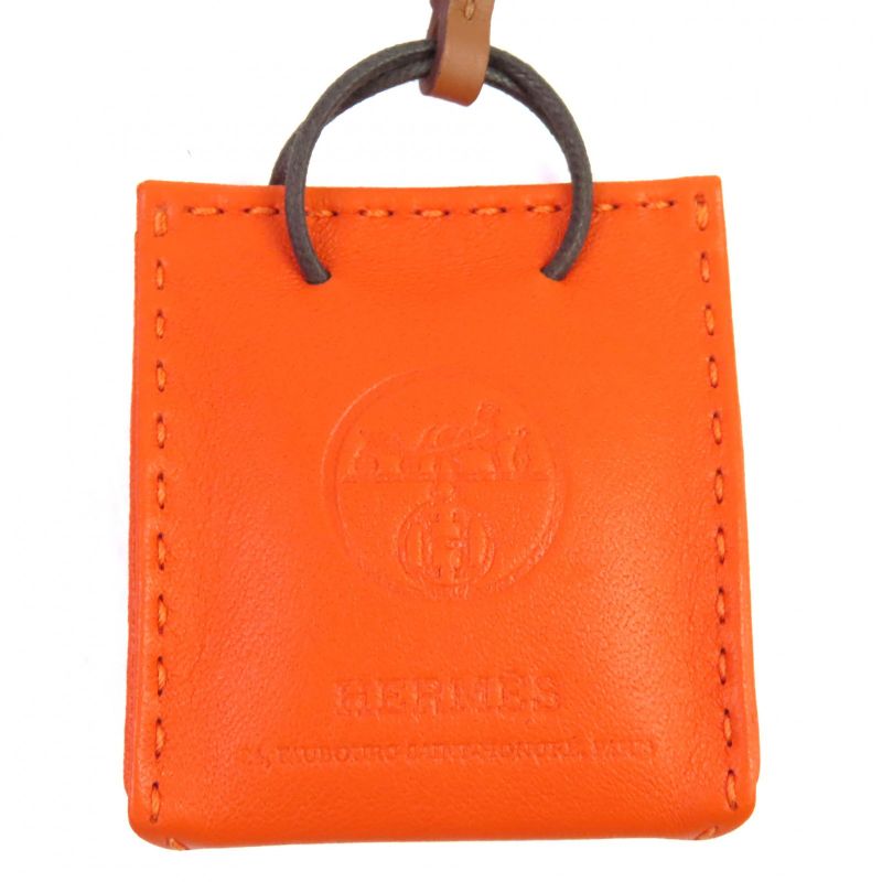 Hermes 079065ca SAC Orange Sac Orange Fou/gold Bag Charm Y Engraved Box Made In