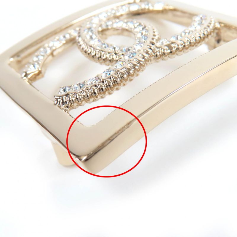 CHANEL A23P Coco Rhinestone Brooch With Gold Accessories Boxed Made In France