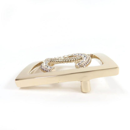 CHANEL A23P Coco Rhinestone Brooch With Gold Accessories Boxed Made In France