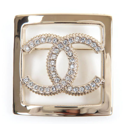 CHANEL A23P Coco Rhinestone Brooch With Gold Accessories Boxed Made In France