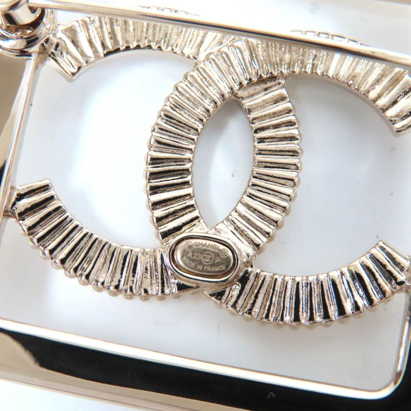 CHANEL A23P Coco Rhinestone Brooch With Gold Accessories Boxed Made In France