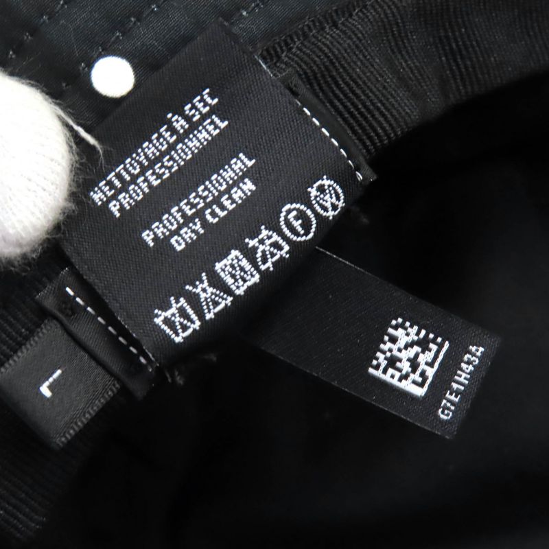 CHANEL 100% Cotton Coco Embroidered Logo Bucket Hat Black White L Made In Italy