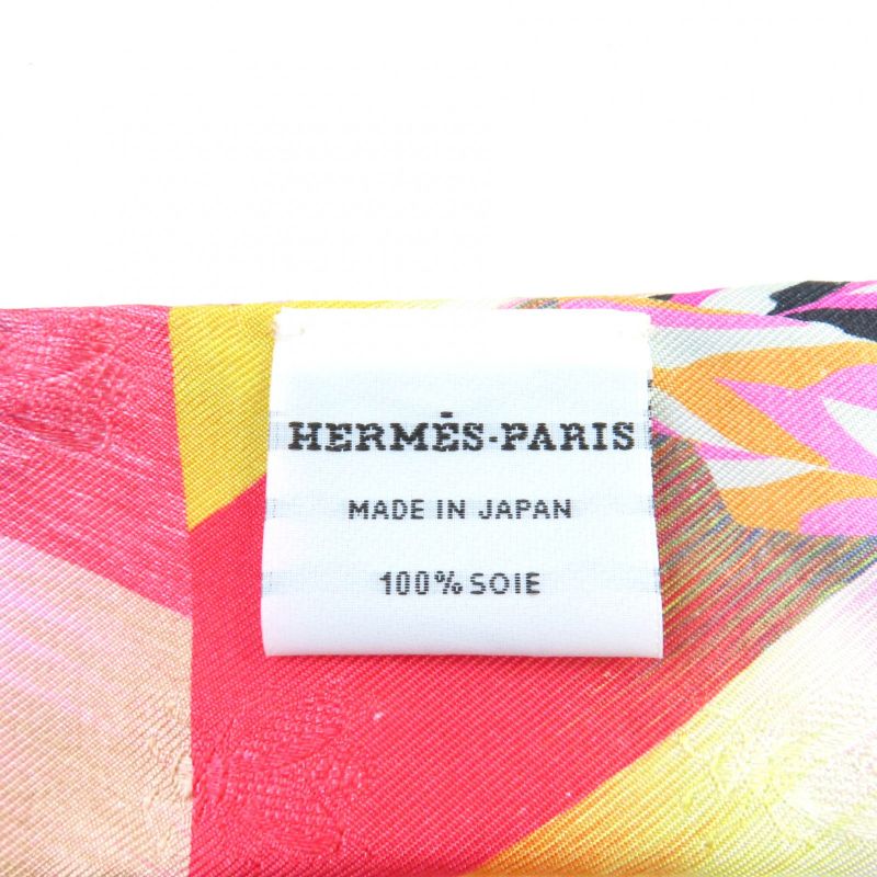 Hermes Kyoto Marble 100% Silk Twilly 2022 Limited Edition Scarf Pink Made In