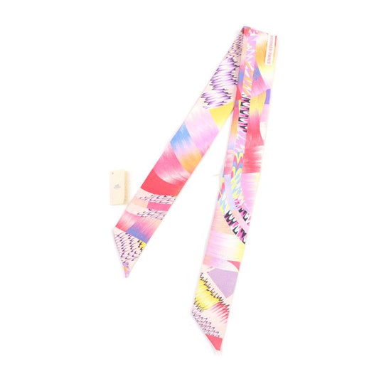 Hermes Kyoto Marble 100% Silk Twilly 2022 Limited Edition Scarf Pink Made In