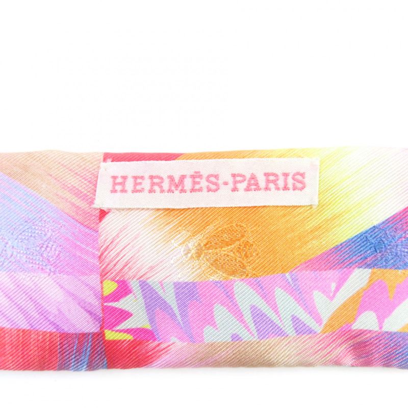 Hermes Kyoto Marble 100% Silk Twilly 2022 Limited Edition Scarf Pink Made In