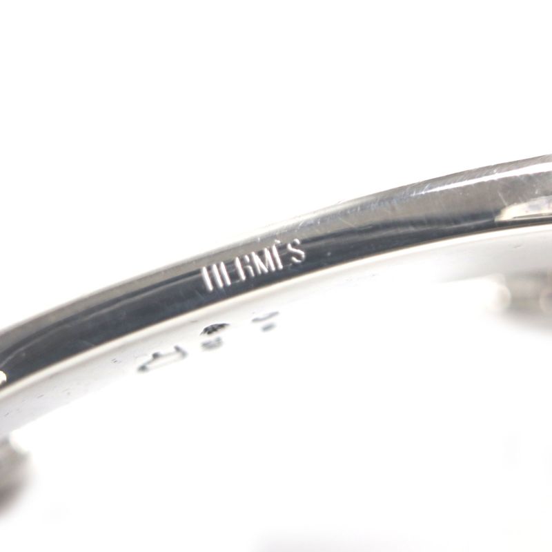 Hermes Touareg Ag925 Hand Engraved Design Hairline H Logo Belt Buckle Silver