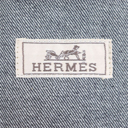 Hermes 23SS Icon Au Carre Cotton Serie Button Embroidery Patch Leather Patch