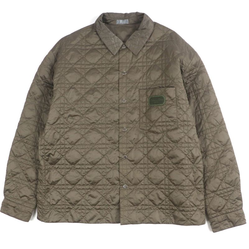  DIOR Homme 313c509ba767 Logo Button Cannage Quilted Jacket With Logo Patch
