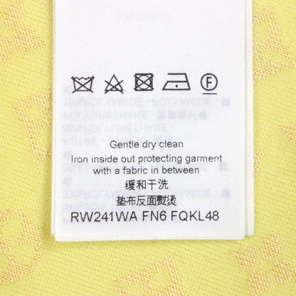 Louis Vuitton 24SS 64% Silk Monogram Crew Neck Knit Sweater Yellow S Made In