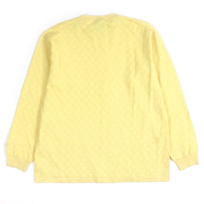 Louis Vuitton 24SS 64% Silk Monogram Crew Neck Knit Sweater Yellow S Made In