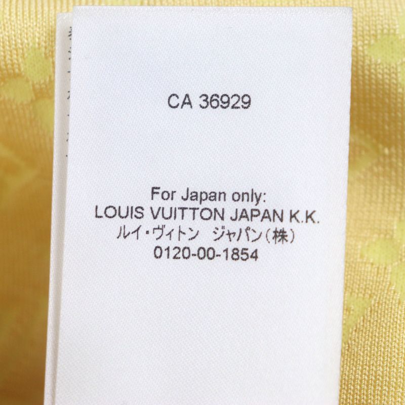 Louis Vuitton 24SS 64% Silk Monogram Crew Neck Knit Sweater Yellow S Made In