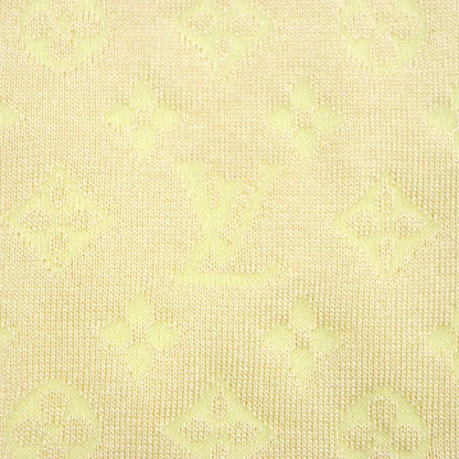 Louis Vuitton 24SS 64% Silk Monogram Crew Neck Knit Sweater Yellow S Made In