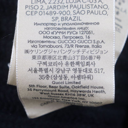 Gucci 759059 75% Wool Hat With Logo Badge Navy M (58cm (22.83in)) Made In