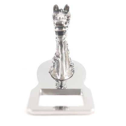 Hermes Vintage Cheval Metal Horse Motif Bottle Opener Silver With Box Made In