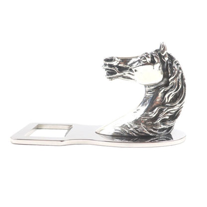 Hermes Vintage Cheval Metal Horse Motif Bottle Opener Silver With Box Made In