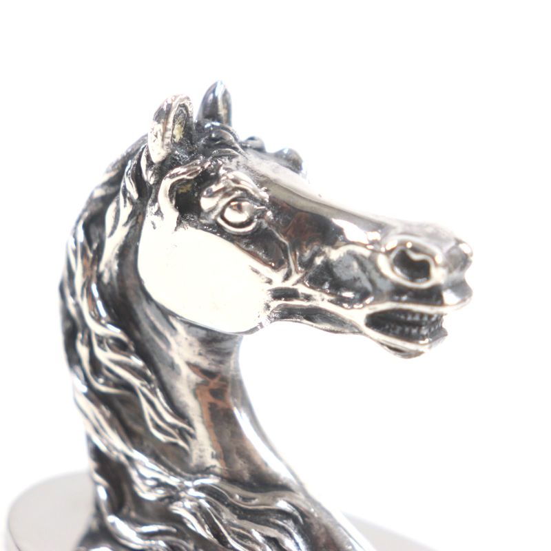 Hermes Vintage Cheval Metal Horse Motif Bottle Opener Silver With Box Made In