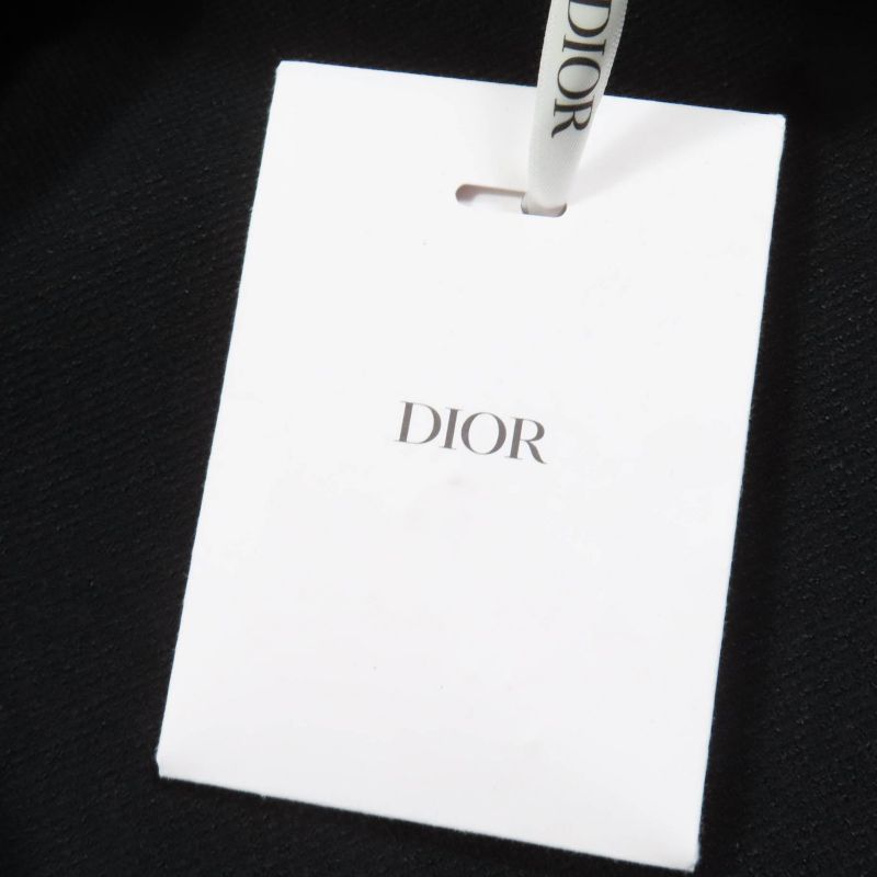 DIOR 23SS 324v53bm512 Logo Button Knit Jacket Black 44 With Hanger Garment Made