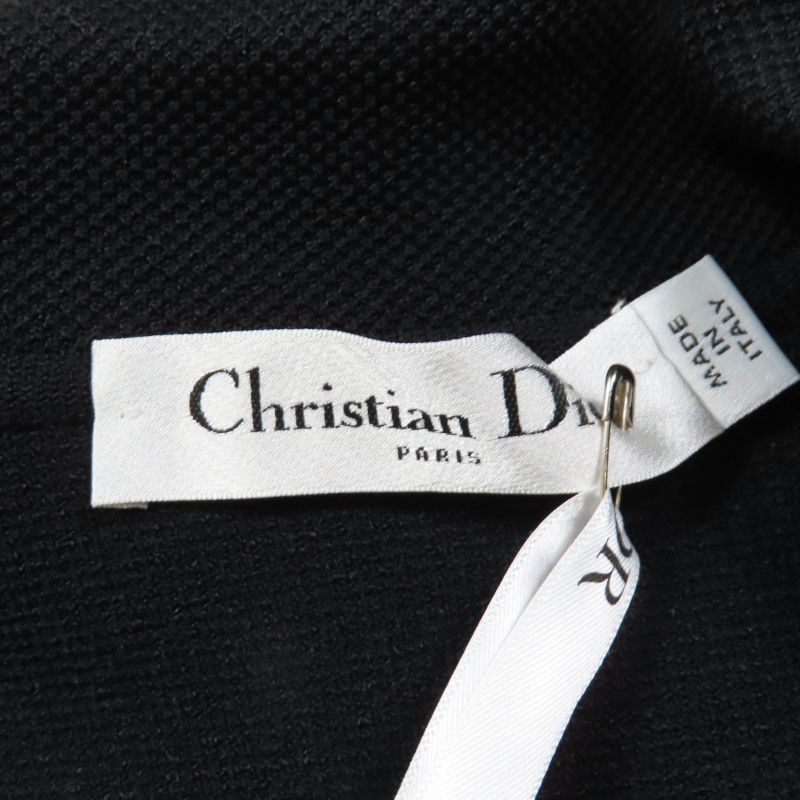 DIOR 23SS 324v53bm512 Logo Button Knit Jacket Black 44 With Hanger Garment Made