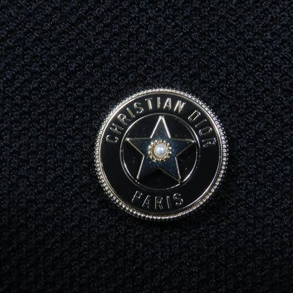 DIOR 23SS 324v53bm512 Logo Button Knit Jacket Black 44 With Hanger Garment Made