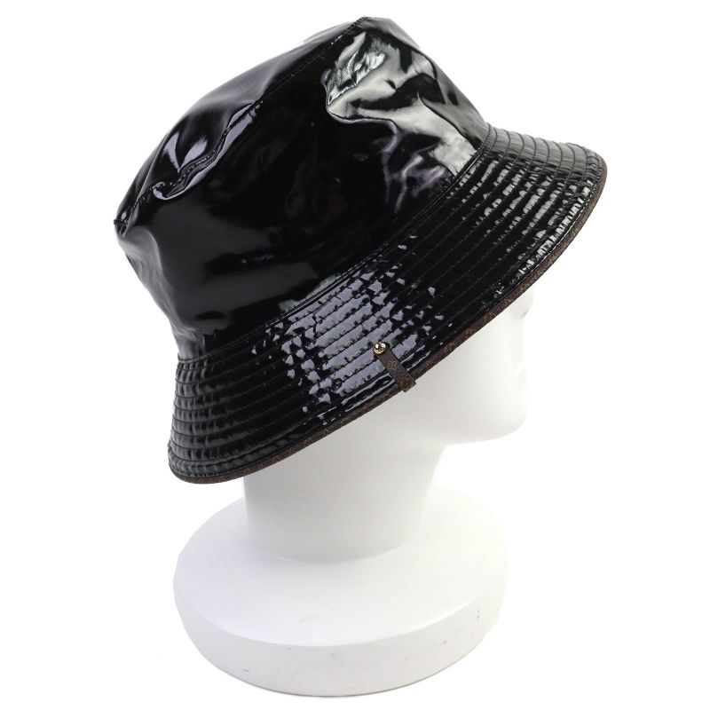 Louis Vuitton 2021 M77020 Bob Rainey Day Monogram Flower Enamel Hat Black S