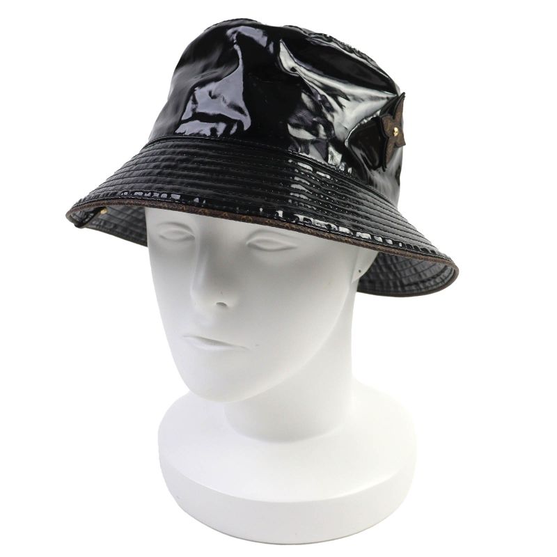 Louis Vuitton 2021 M77020 Bob Rainey Day Monogram Flower Enamel Hat Black S