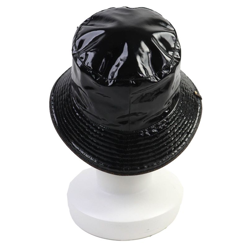 Louis Vuitton 2021 M77020 Bob Rainey Day Monogram Flower Enamel Hat Black S