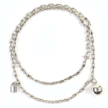 Tiffany & Co Hardware Wrap Link Ag925 Accessory Necklace Silver Made In Italy