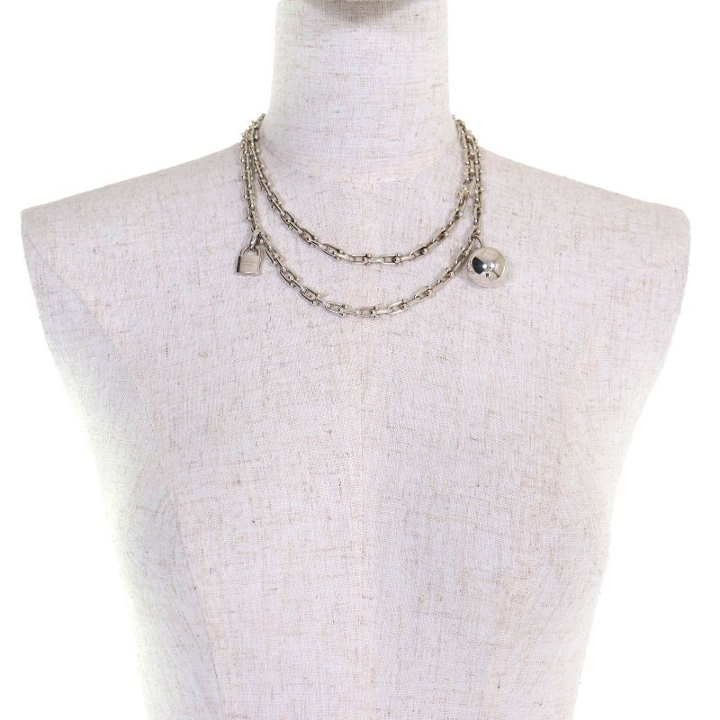 Tiffany & Co Hardware Wrap Link Ag925 Accessory Necklace Silver Made In Italy