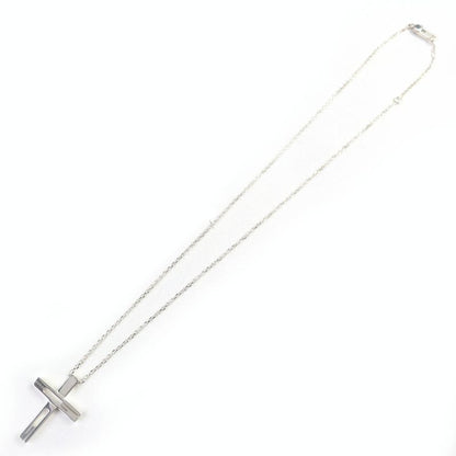 Gucci Cutout Cross Necklace Ag925 G Cross Logo Accessory Necklace Silver With