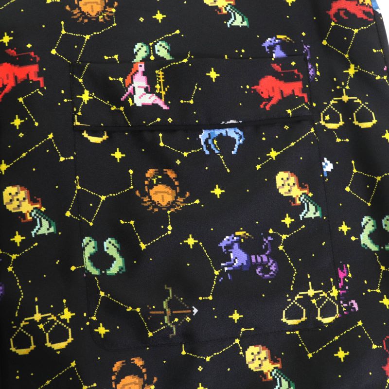 Christian DIOR 22AW 241v29a6633 100% Silk Zodiac Pixel Short Sleeve Shirt With