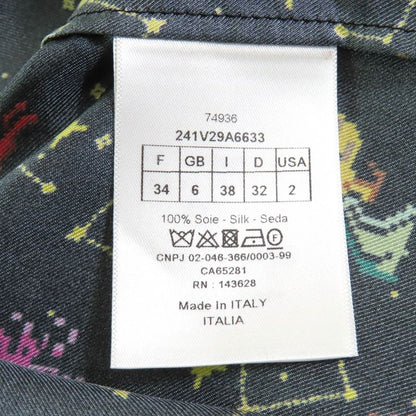 Christian DIOR 22AW 241v29a6633 100% Silk Zodiac Pixel Short Sleeve Shirt With
