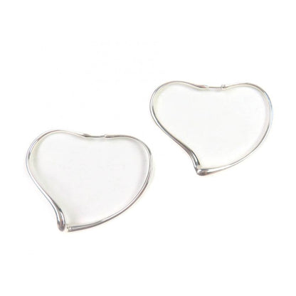 Tiffany & Co Elsa Peretti Open Heart Hoop Earrings 925 Accessories