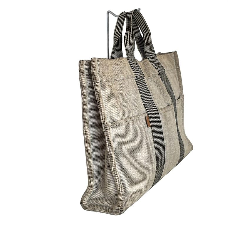 Hermes New Fourre Tout Tote MM White And Black