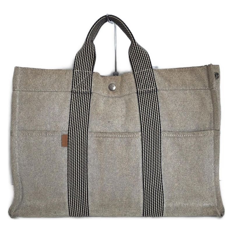 Hermes New Fourre Tout Tote MM White And Black