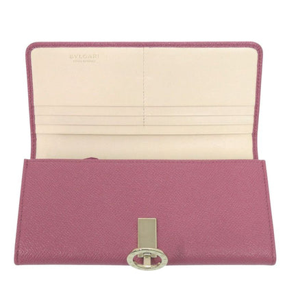 Bulgari Bvlgari Logo Clip Leather Pink Long Wallet 1274 Bvlgari