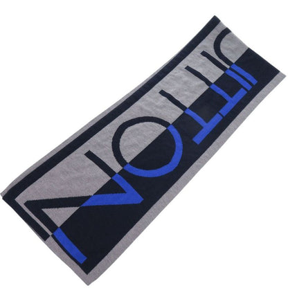 Louis Vuitton Echarpe LV Horizon M71240 Wool Grey Navy Scarf LV 1320 Louis