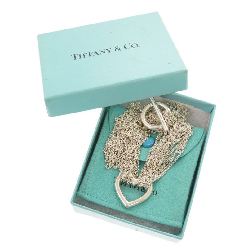 Tiffany & Co Open Heart Toggle Silver 925 Necklace 0269 Tiffany & Co