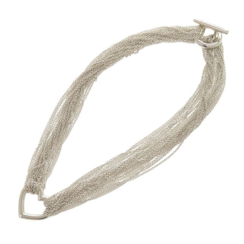 Tiffany & Co Open Heart Toggle Silver 925 Necklace 0269 Tiffany & Co