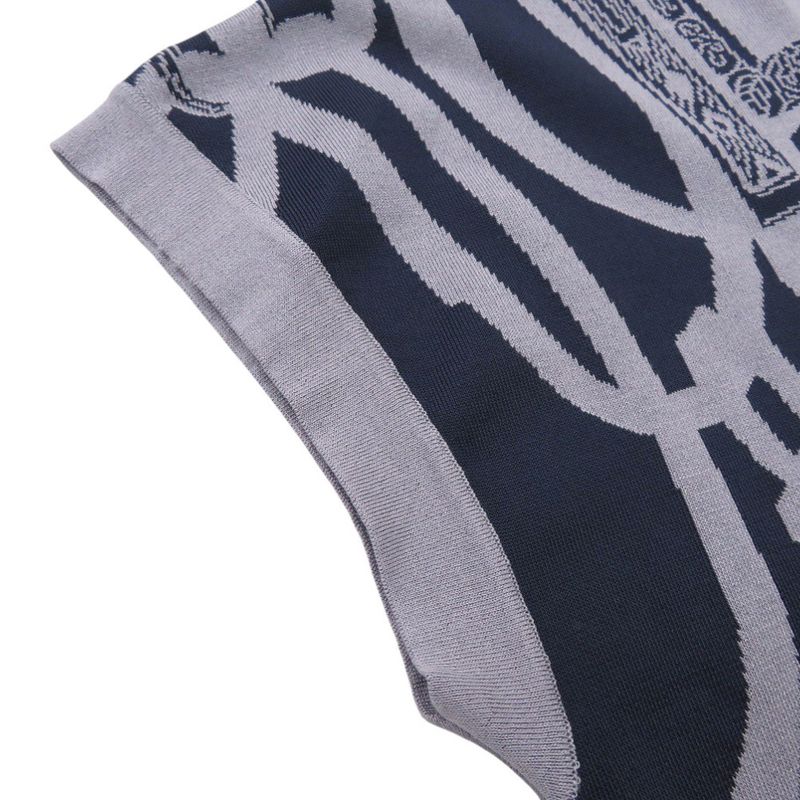 Hermes Short Sleeve Knit Jacquard Knit Brid De Gala H5e2685da Knit Rayon Silk