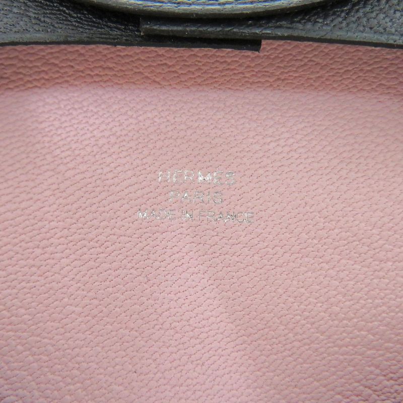 Hermes Bastia Verso Chevre Blue Eau Chien W Engraved (2024) Coin Case Wallet