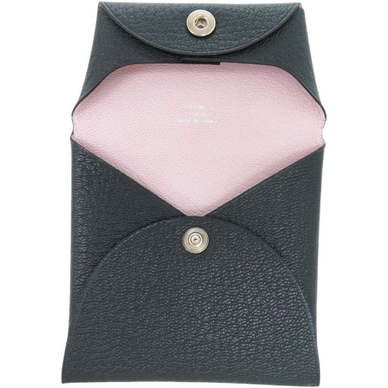 Hermes Bastia Verso Chevre Blue Eau Chien W Engraved (2024) Coin Case Wallet