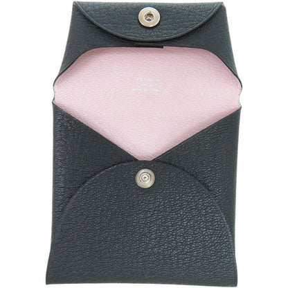 Hermes Bastia Verso Chevre Blue Eau Chien W Engraved (2024) Coin Case Wallet