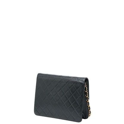 Chanel Matelasse Coco Mark Chain Shoulder Bag Black Lambskin Women Chanel