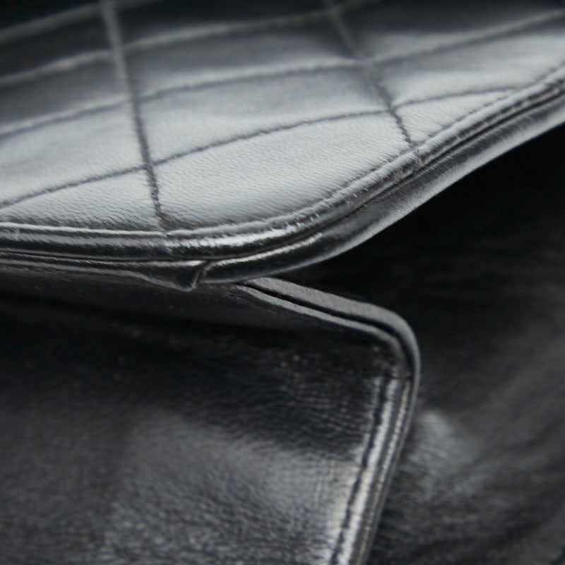 Chanel Matelasse Coco Mark Chain Shoulder Bag Black Lambskin Women Chanel