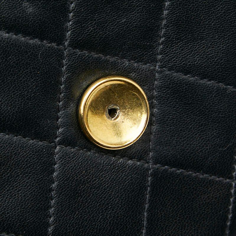 Chanel Matelasse Coco Mark Chain Shoulder Bag Black Lambskin Women Chanel