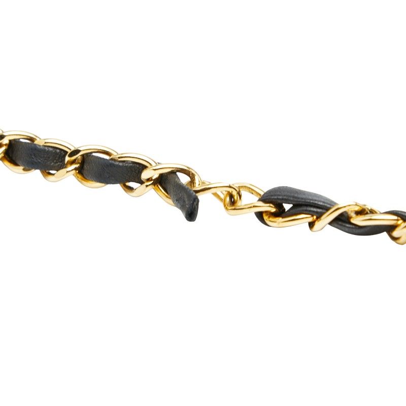 Chanel Matelasse Coco Mark Chain Shoulder Bag Black Lambskin Women Chanel