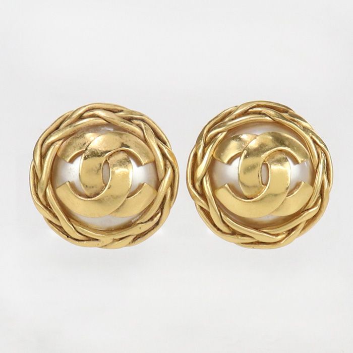 Chanel Vintage Earrings 021000 Earrings Metal Ladies